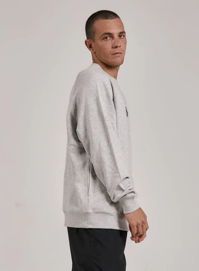 Mens Coat Of Oversize Raglan Crew Snow Marle Thrills Sweaters and Fleece