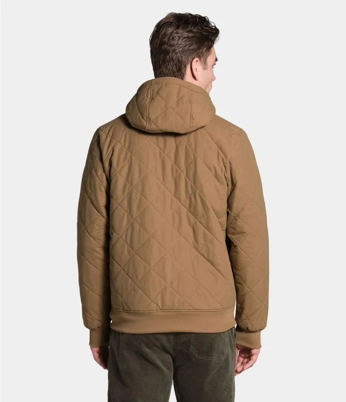 Mens Cuchillo Insulated Full Zip Hoodie Utility Brown The North Face Insulated and Down Jackets