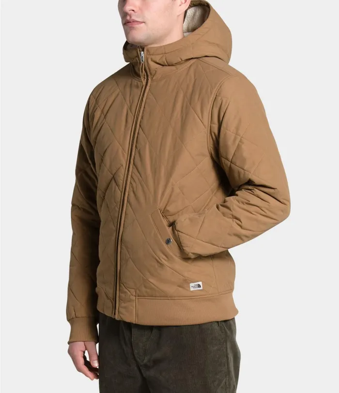 Mens Cuchillo Insulated Full Zip Hoodie Utility Brown The North Face Insulated and Down Jackets