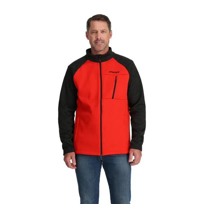 Mens Encore Full Zip Volcano Spyder Fleece