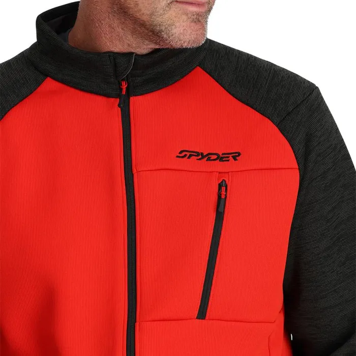 Mens Encore Full Zip Volcano Spyder Fleece