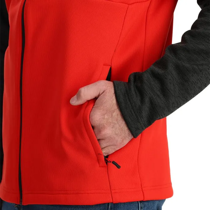 Mens Encore Full Zip Volcano Spyder Fleece
