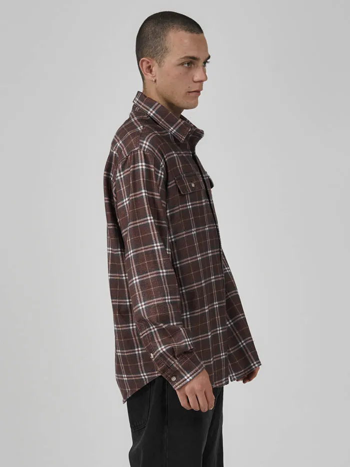 Mens Genuine Oversized Flannel Rum Raisin Thrills Shirts
