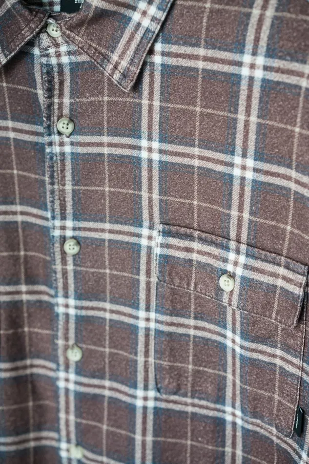 Mens Genuine Oversized Flannel Rum Raisin Thrills Shirts