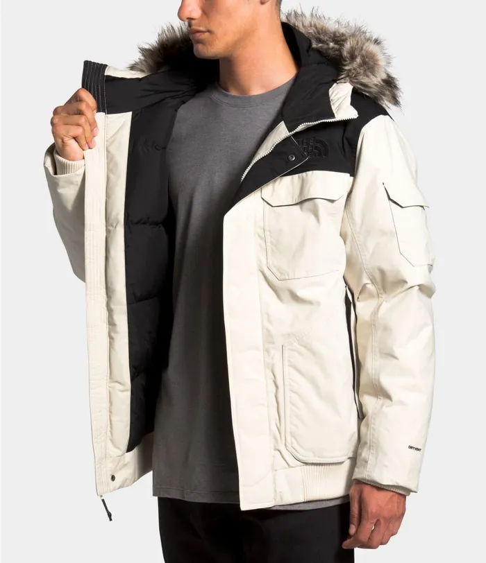 Mens Gotham Jacket III Vintage Whitetnf Black The North Face Insulated and Down Jackets
