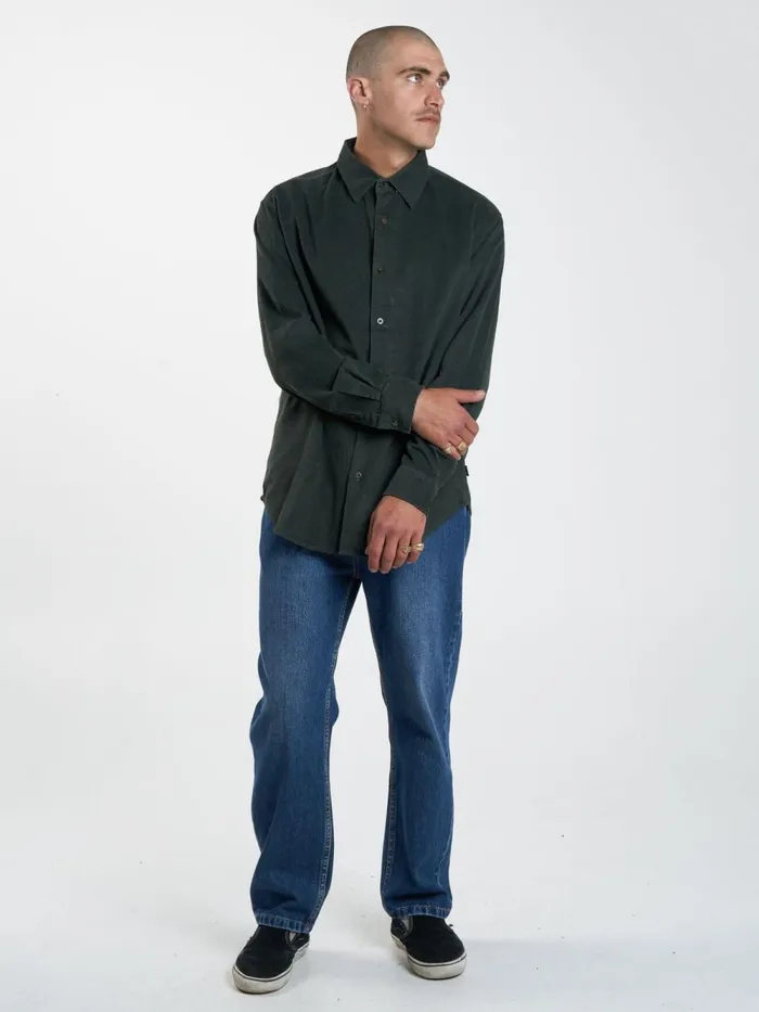 Mens Gravitating Naturally Cord Long Sleeve Shirt Thyme Thrills Shirts