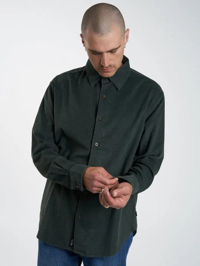 Mens Gravitating Naturally Cord Long Sleeve Shirt Thyme Thrills Shirts