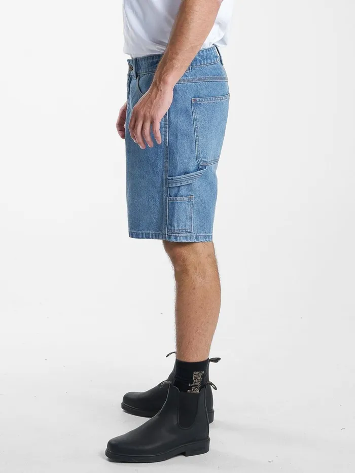 Mens Hard Yakka X Carpenter Short Drill Blue Thrills Denim Shorts