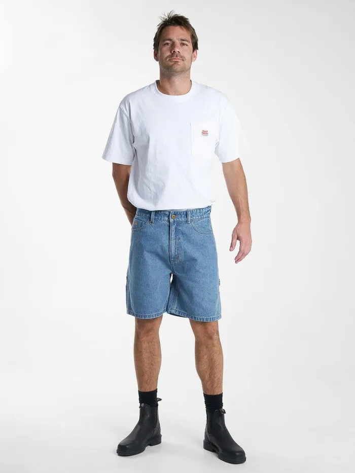 Mens Hard Yakka X Carpenter Short Drill Blue Thrills Denim Shorts