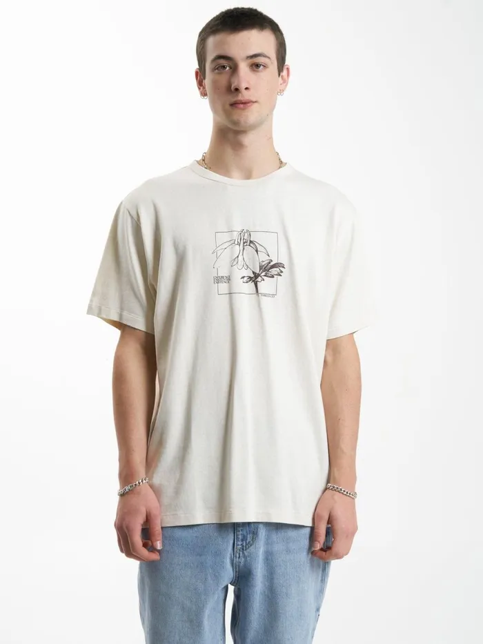 Mens Hemp Experience Merch Fit Tee Unbleached Thrills Tees and Tank Tops