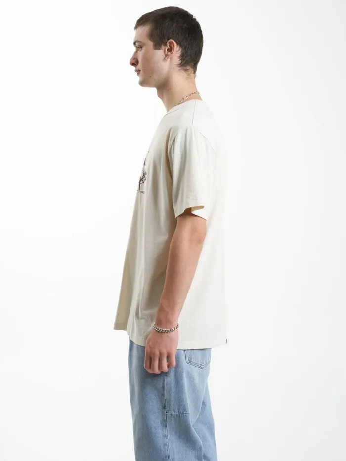 Mens Hemp Experience Merch Fit Tee Unbleached Thrills Tees and Tank Tops