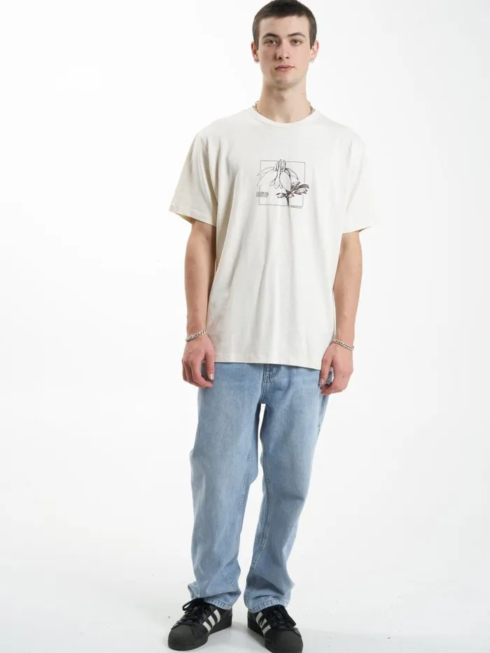 Mens Hemp Experience Merch Fit Tee Unbleached Thrills Tees and Tank Tops