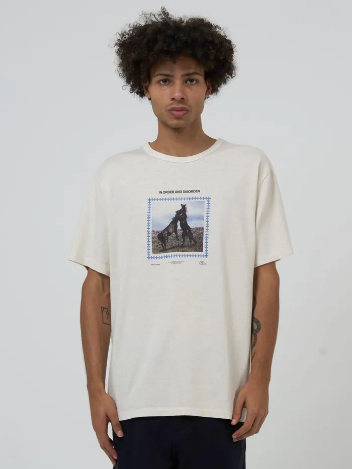Mens Hemp In Order And Disorder Merch Fit Tee Heritage White Thrills Tees and Tank Tops