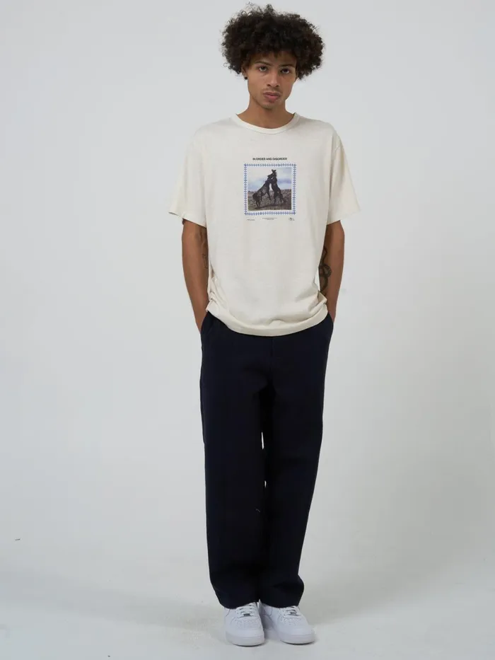 Mens Hemp In Order And Disorder Merch Fit Tee Heritage White Thrills Tees and Tank Tops