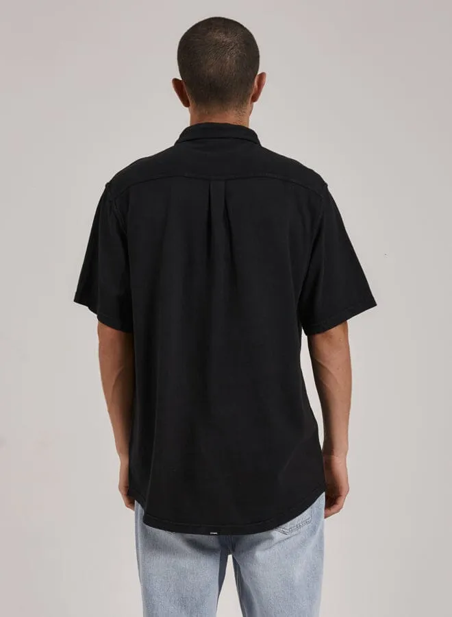 Mens Hemp Oversized Short Sleeve Jersey Shirt Black Thrills Shirts