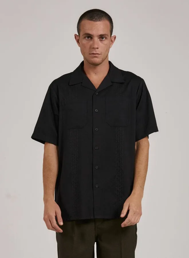 Mens High Standards Bowling Shirt Black Thrills Shirts