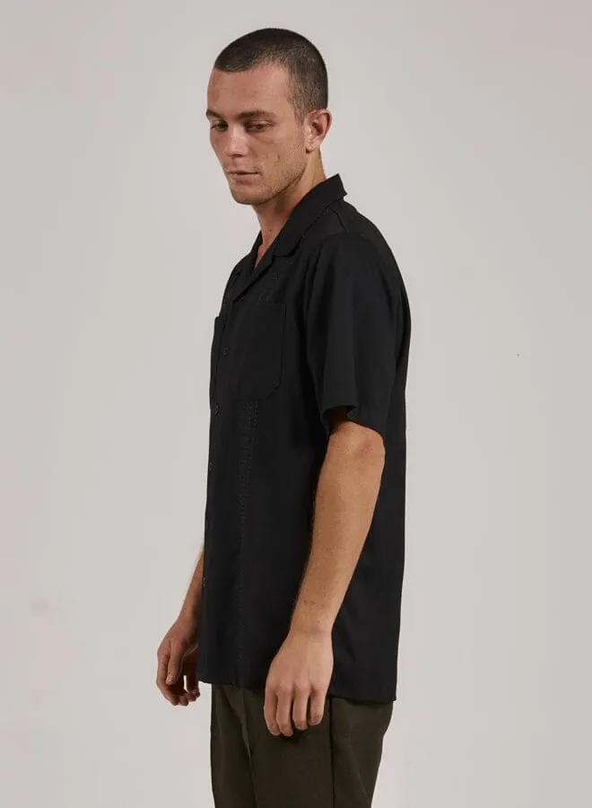 Mens High Standards Bowling Shirt Black Thrills Shirts