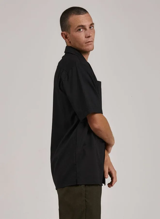Mens High Standards Bowling Shirt Black Thrills Shirts