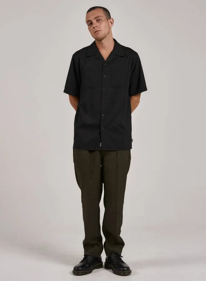 Mens High Standards Bowling Shirt Black Thrills Shirts