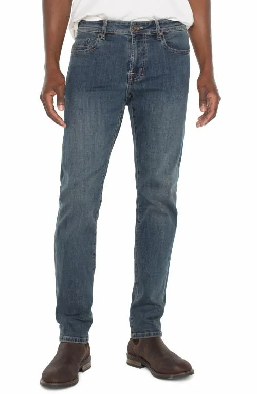 Mens Jeans Liverpool Los Angeles Kingston Modern Straight Crosshatch Coolmax Wrightwood