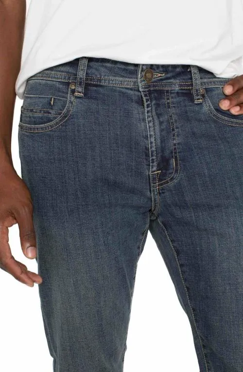 Mens Jeans Liverpool Los Angeles Kingston Modern Straight Crosshatch Coolmax Wrightwood