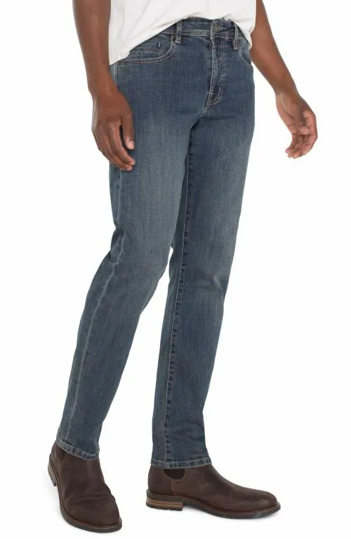 Mens Jeans Liverpool Los Angeles Kingston Modern Straight Crosshatch Coolmax Wrightwood