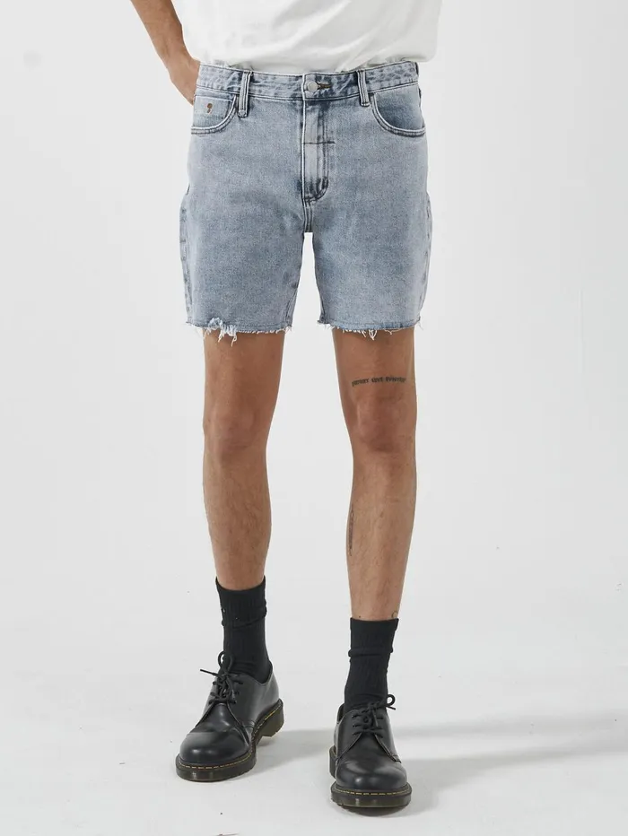 Mens Mandude Denim Short Garage Blue Thrills Denim Shorts