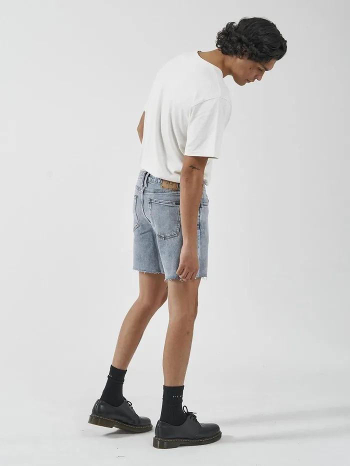 Mens Mandude Denim Short Garage Blue Thrills Denim Shorts