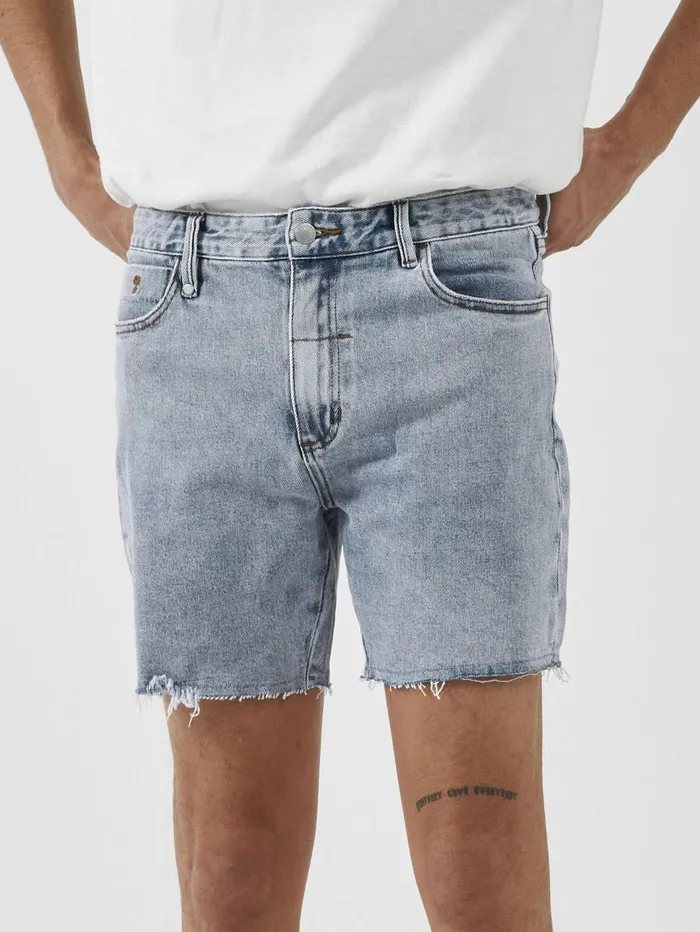 Mens Mandude Denim Short Garage Blue Thrills Denim Shorts
