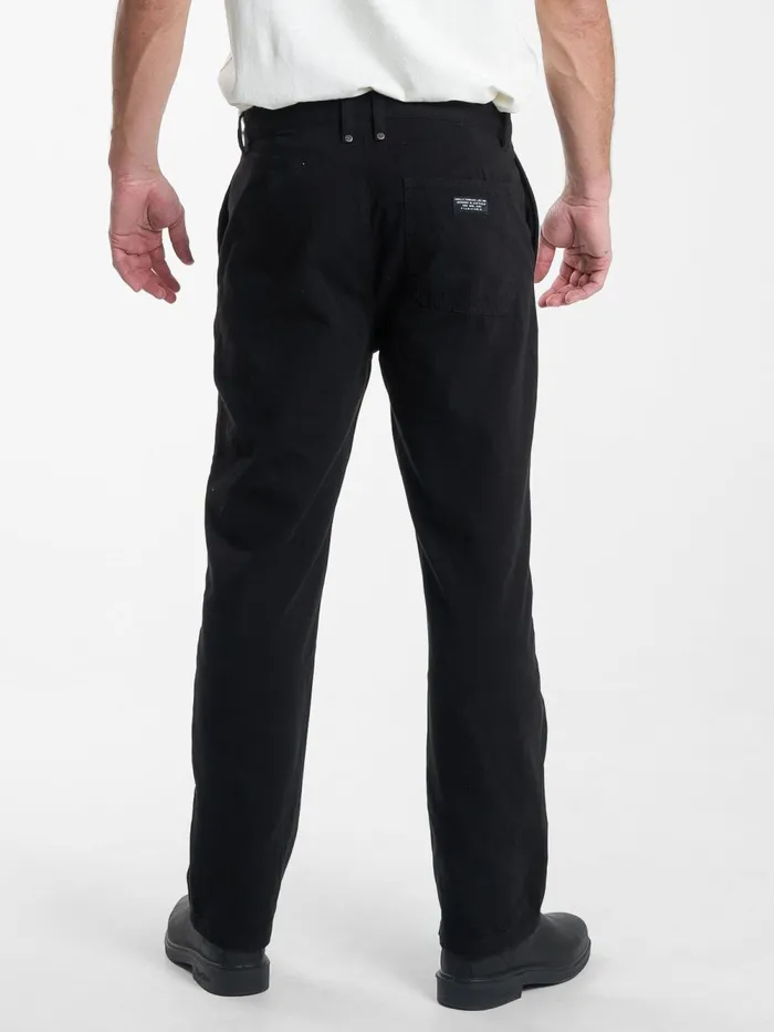 Mens Minimal Work Chino Black Thrills Pants