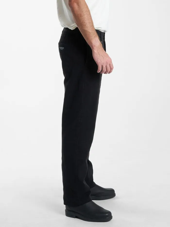 Mens Minimal Work Chino Black Thrills Pants