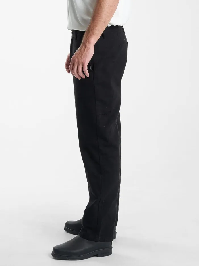 Mens Minimal Work Chino Black Thrills Pants