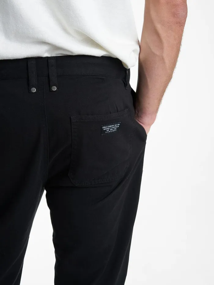 Mens Minimal Work Chino Black Thrills Pants
