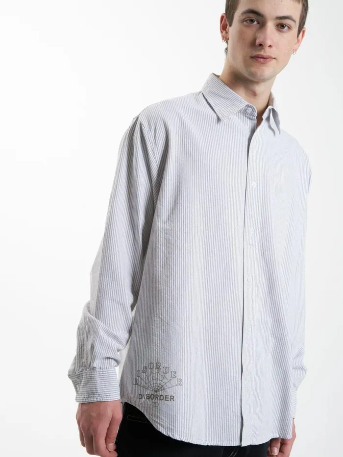 Mens Occasions Disorder Long Sleeve Shirt Desert Stripe Thrills Shirts