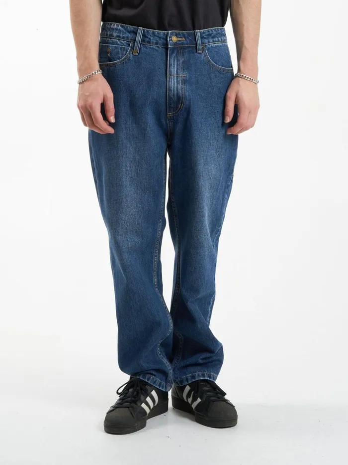 Mens Slacker Denim Jean Roadhouse Blue Thrills Denim