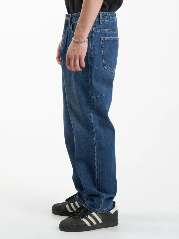 Mens Slacker Denim Jean Roadhouse Blue Thrills Denim