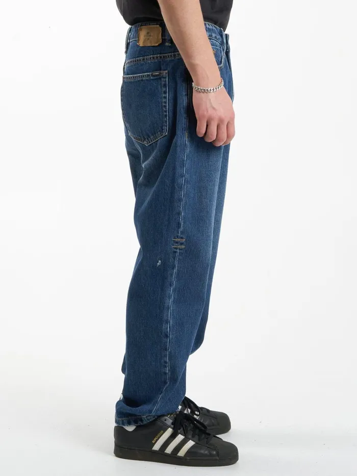 Mens Slacker Denim Jean Roadhouse Blue Thrills Denim