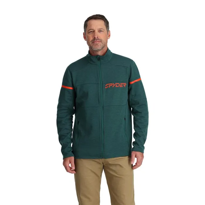 Mens Speed Fleece Full Zip Cypress Green Spyder Fleece