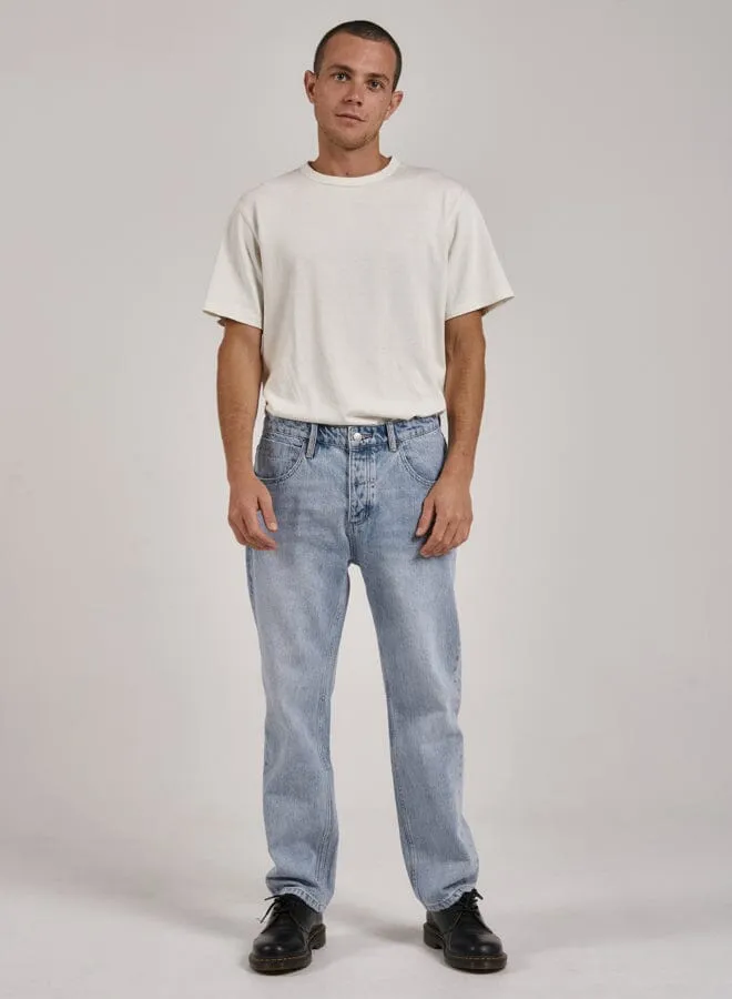 Mens Straight Line Denim Jean Ash Blue Thrills Denim