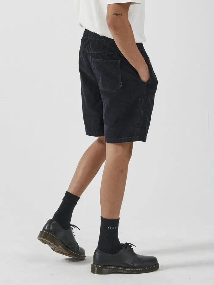 Mens Stranded Cord Volley Dark Navy Thrills Shorts