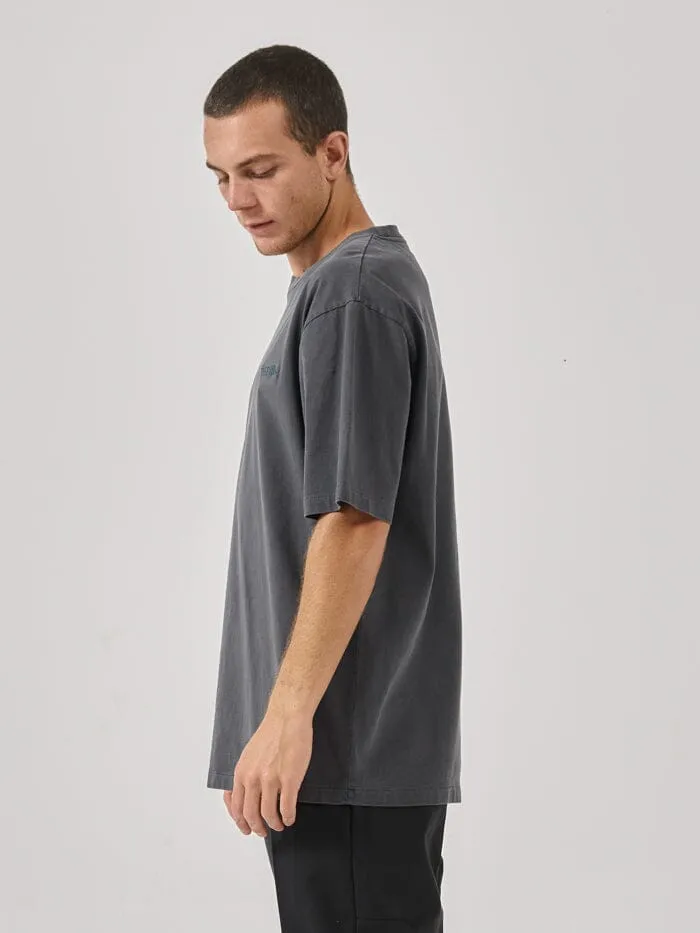 Mens Two Minds Oversize Fit Tee Dark Charcoal Thrills Tees and Tank Tops