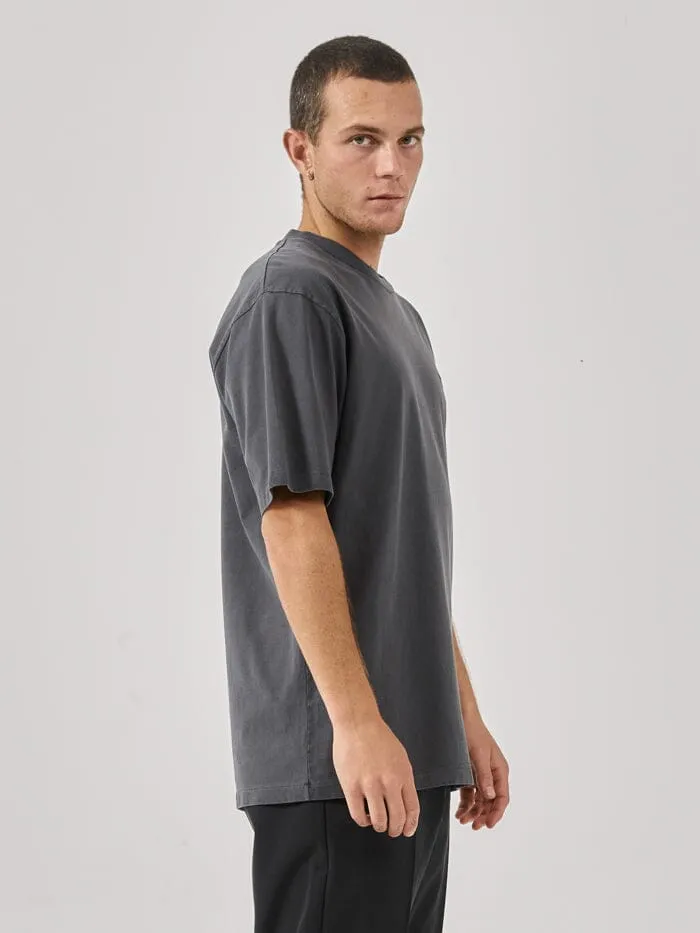 Mens Two Minds Oversize Fit Tee Dark Charcoal Thrills Tees and Tank Tops