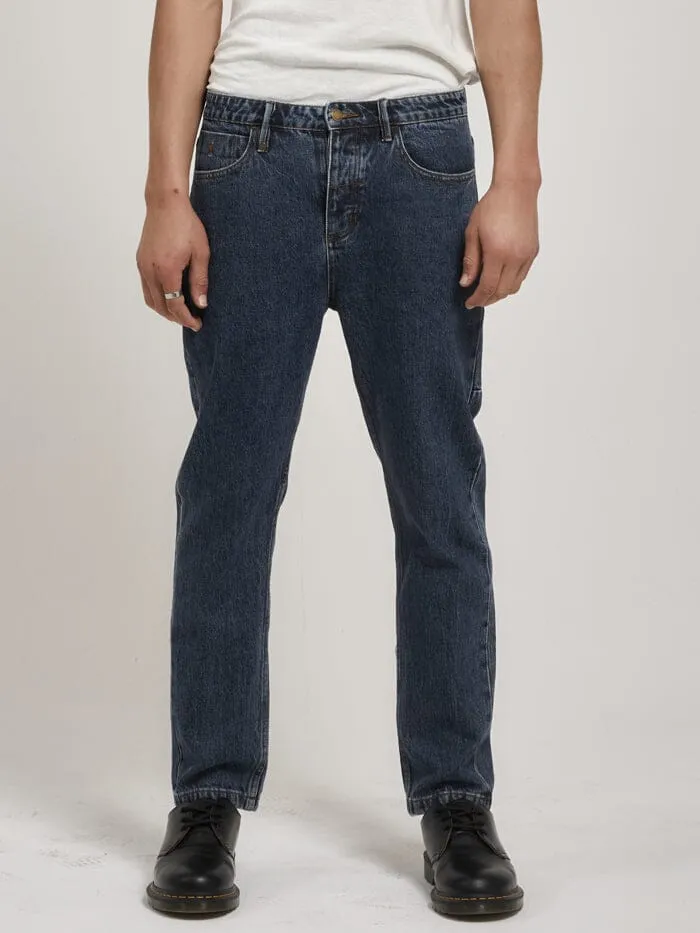 Mens Unchopped Denim Jean Worn In Blue Thrills Denim
