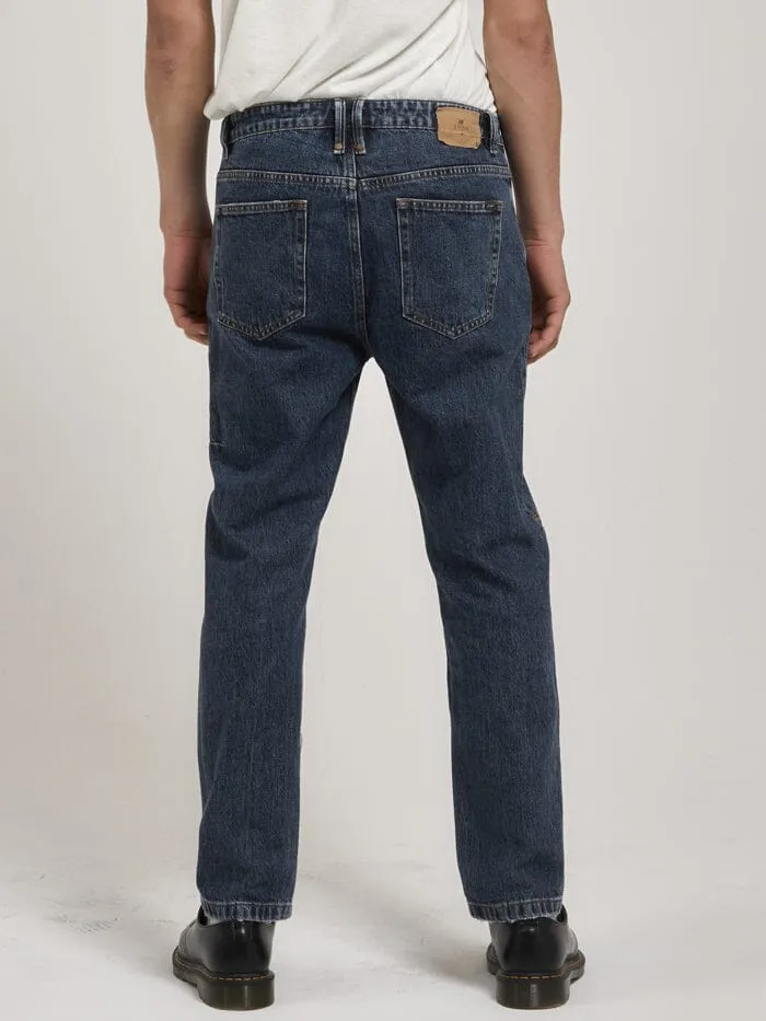 Mens Unchopped Denim Jean Worn In Blue Thrills Denim