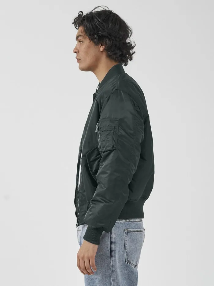 Mens Union Bomber Oil Green Thrills Jackets