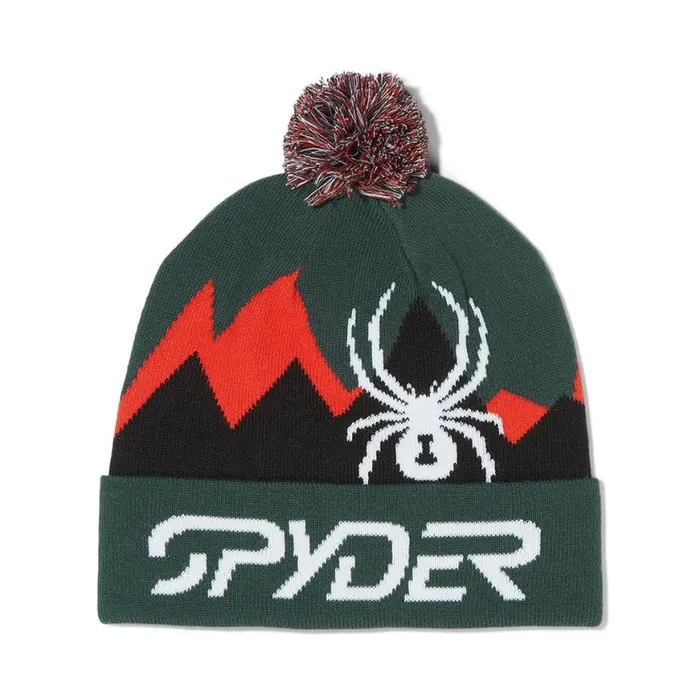 Mens Zone Pom Cypress Green Spyder Hats