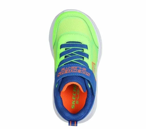 MeteorLights 8211 Krendox Blue Lime Kids SKECHERS Toddlers UK Sizes 49