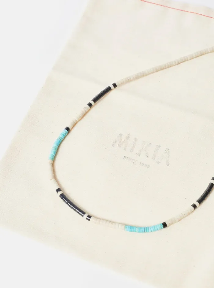 Mikia Heishi Bead Necklace In JasperTurqoise Fossil Men Universal Works Jewellery