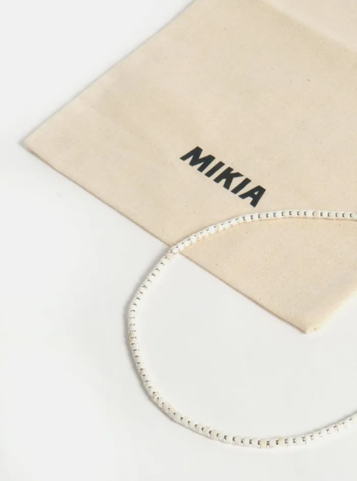 Mikia Heishi Necklace In MagnesiteHematiteSterling Silver Men Universal Works Jewellery