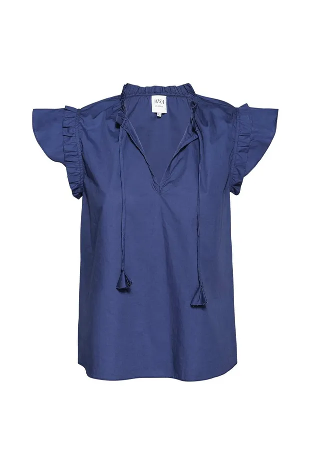 MISA Los Angeles BASIA TOP Indigo Blue Women Tops